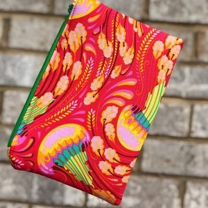 RED Jellyfish wristlet in Tula Pink Zuma
